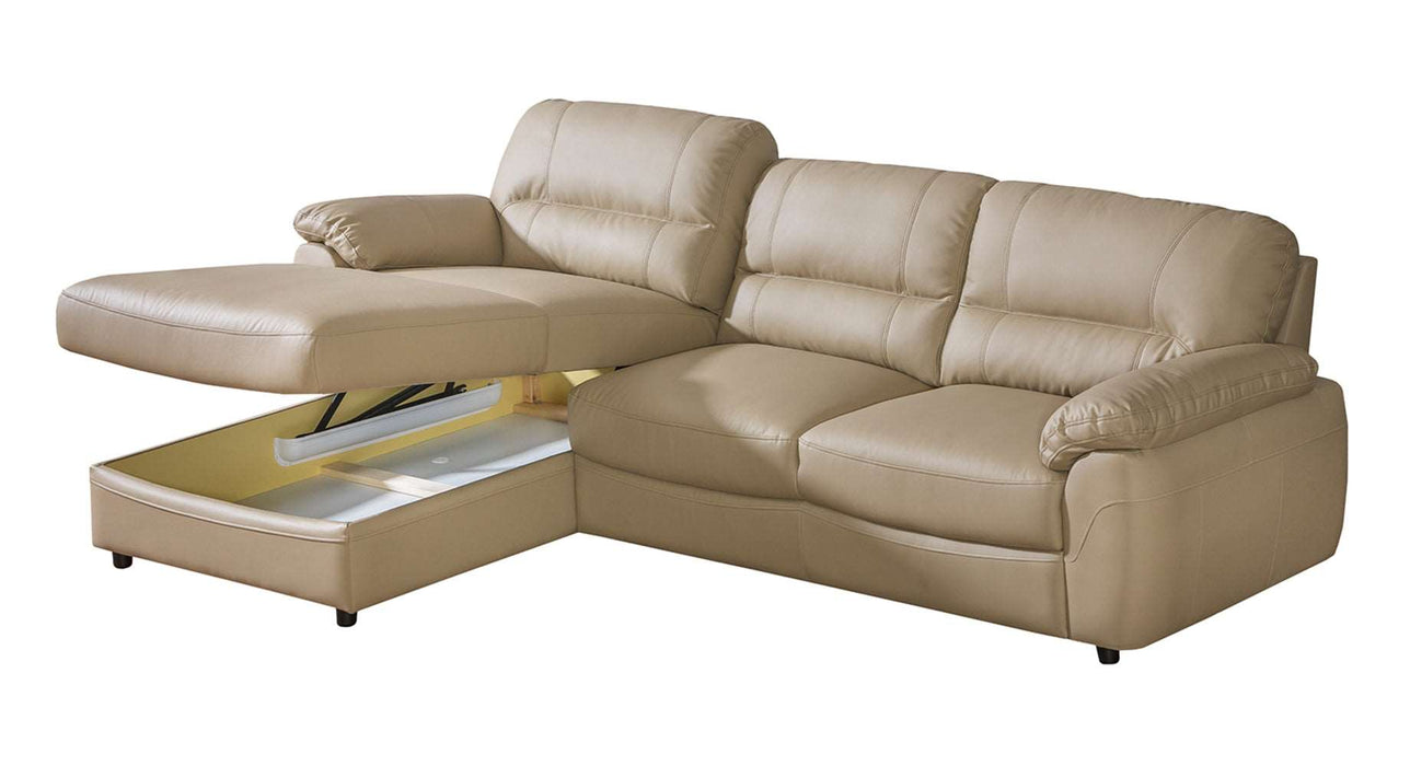 Maxima House -  BALTICA Faux Leather Sectional Sleeper with storage