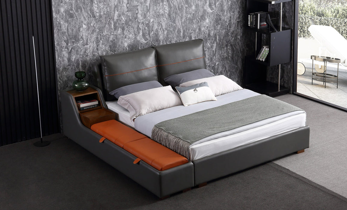 (Custom Order) Jubilee Furniture - Albion Modern Leather Bed With Storage | Timeless Furniture