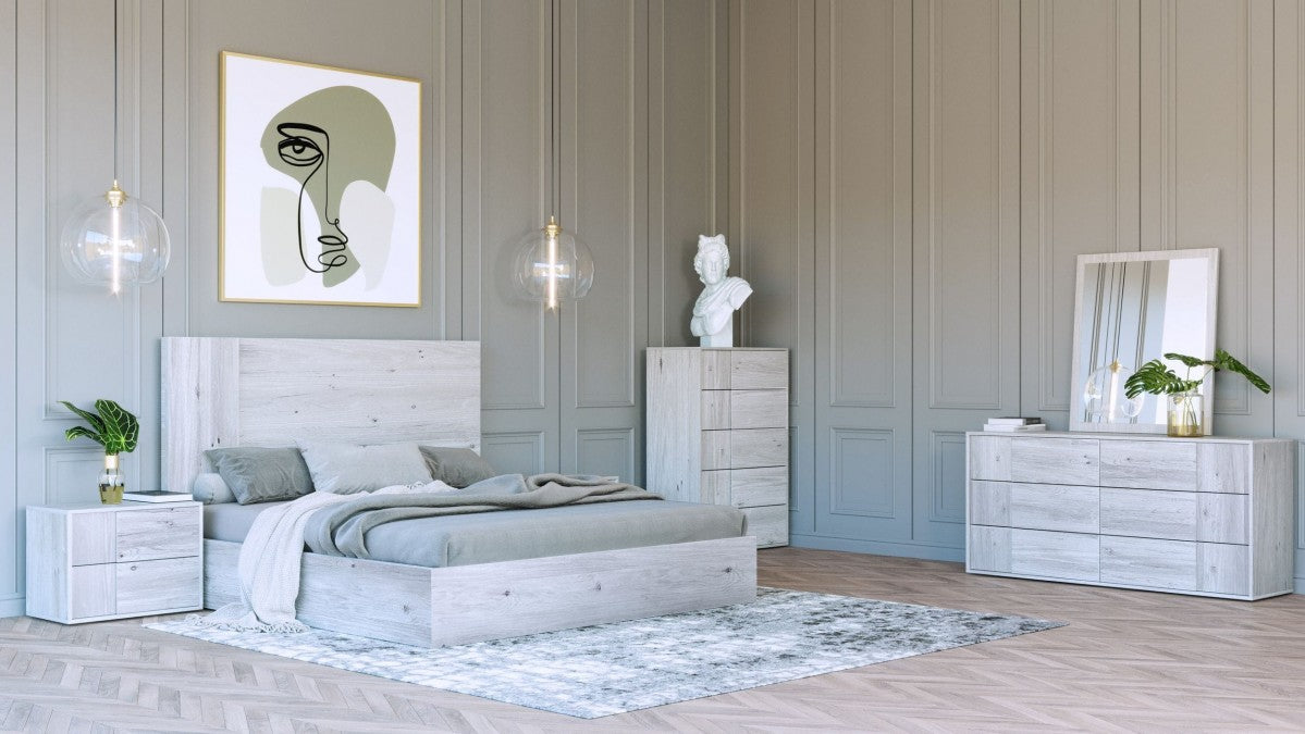 Jubilee Furniture - Raphael Domus Asus - Modern Italian White Washed Bedroom Set