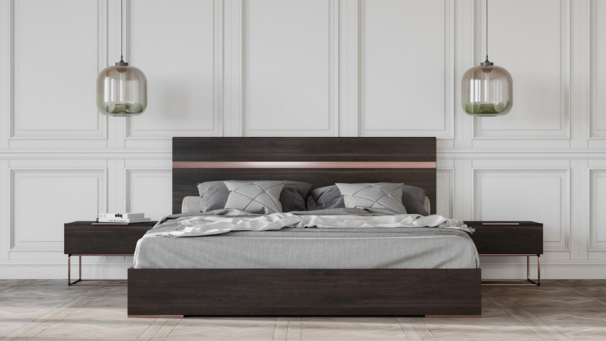 Jubilee Furniture - Izabel Domus Benzon Italian Modern Dark Rovere Bedroom Set