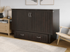 AFI - Sydney Queen/Twin Wood Murphy Bed Chest with Storage Drawer & Charging Station