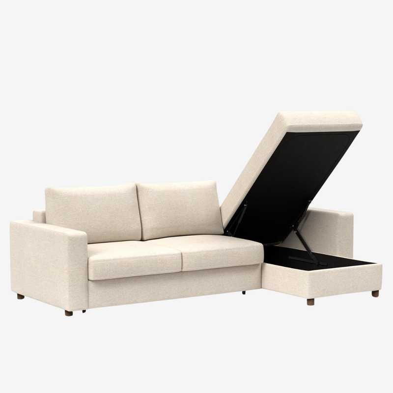 Innovation Living - Neah Sleeper Sectional with Chaise, Slim, Standard, or Curved Arms in Full, Queen, or King