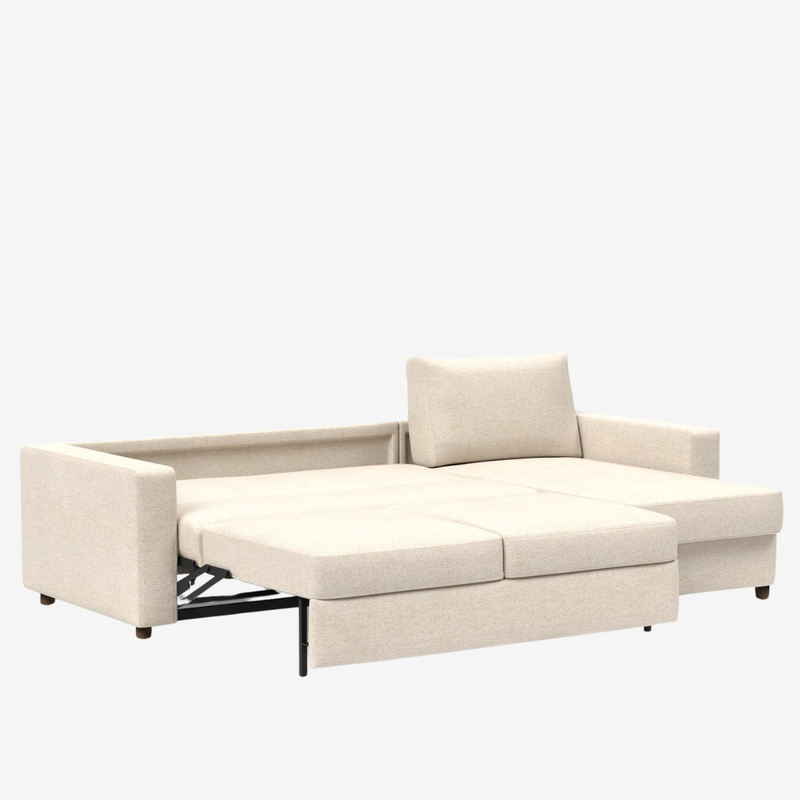 Innovation Living - Neah Sleeper Sectional with Chaise, Slim, Standard, or Curved Arms in Full, Queen, or King