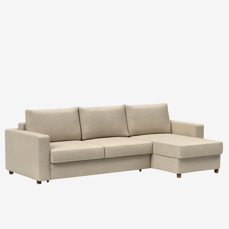 Innovation Living - Neah Sleeper Sectional with Chaise, Slim, Standard, or Curved Arms in Full, Queen, or King
