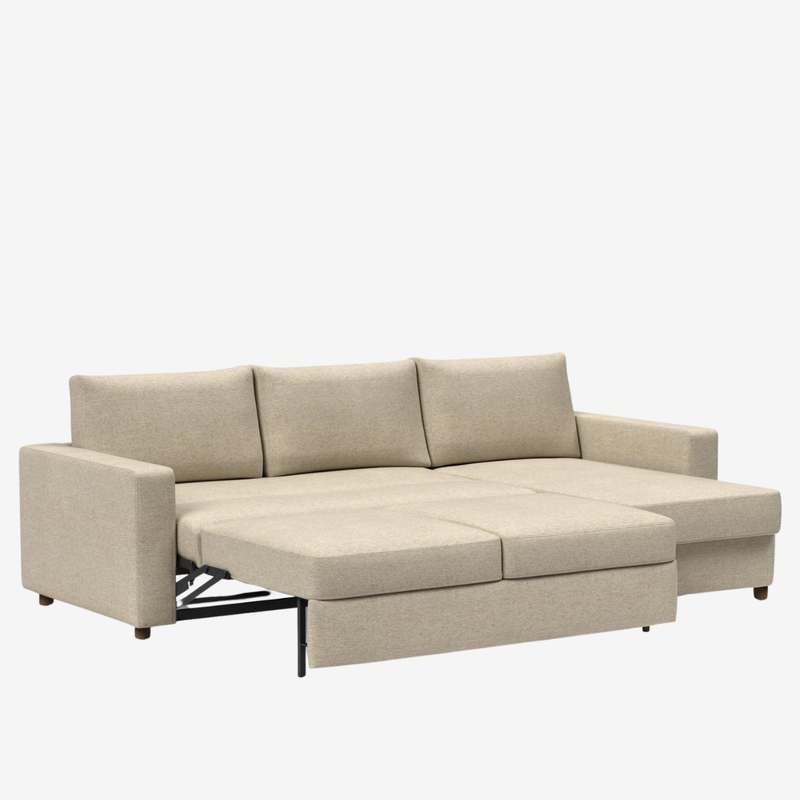 Innovation Living - Neah Sleeper Sectional with Chaise, Slim, Standard, or Curved Arms in Full, Queen, or King