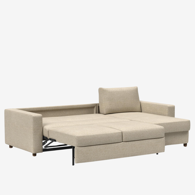 Innovation Living - Neah Sleeper Sectional with Chaise, Slim, Standard, or Curved Arms in Full, Queen, or King