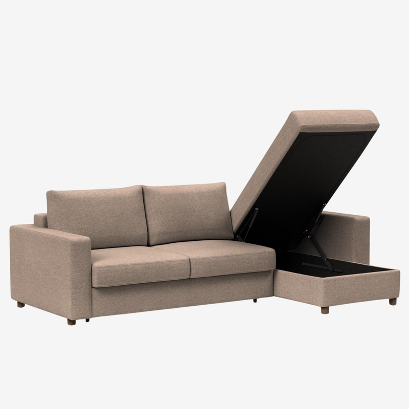 Innovation Living - Neah Sleeper Sectional with Chaise, Slim, Standard, or Curved Arms in Full, Queen, or King
