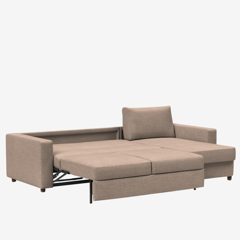 Innovation Living - Neah Sleeper Sectional with Chaise, Slim, Standard, or Curved Arms in Full, Queen, or King