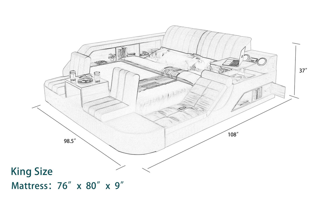 Jubilee Furniture - Secha Multifunctional Smart Bed | Ultimate Bed