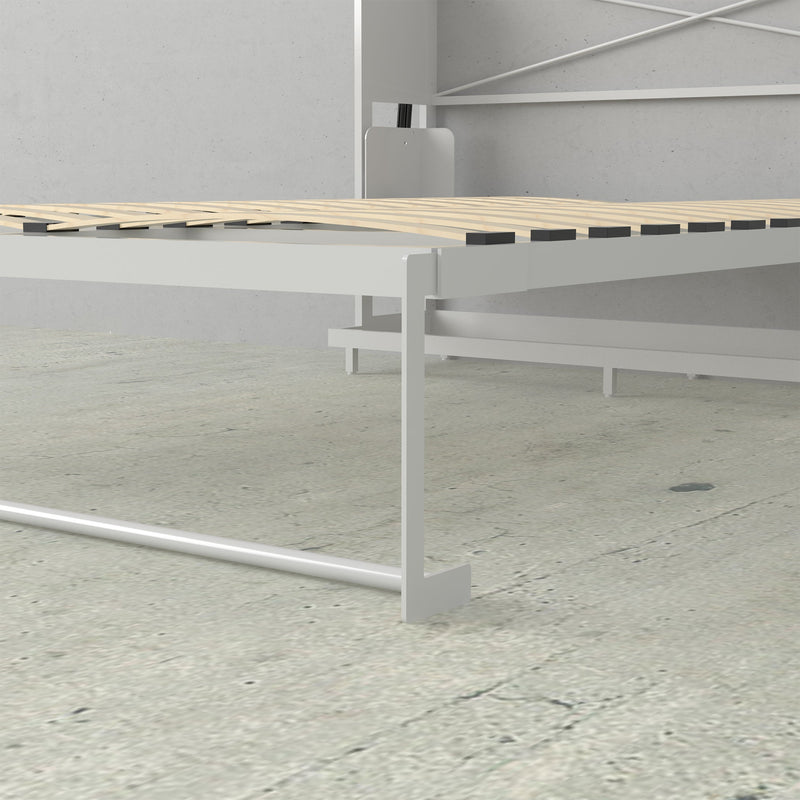 Leto Muro - Alegra Full Wall Bed with Desk in White Finish