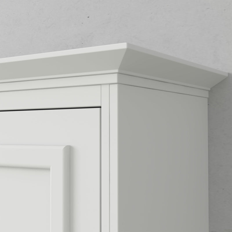 Leto Muro - Alegra Full Wall Bed with Desk in White Finish