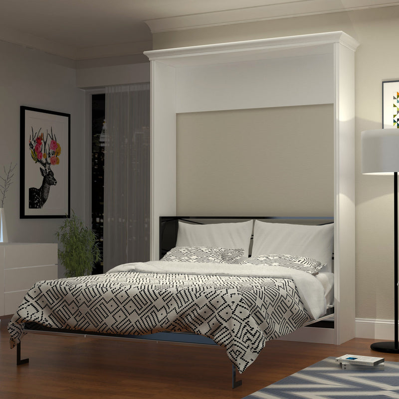 Leto Muro - Alegra Queen Portrait Wall Bed in White Finish ALEGQNP