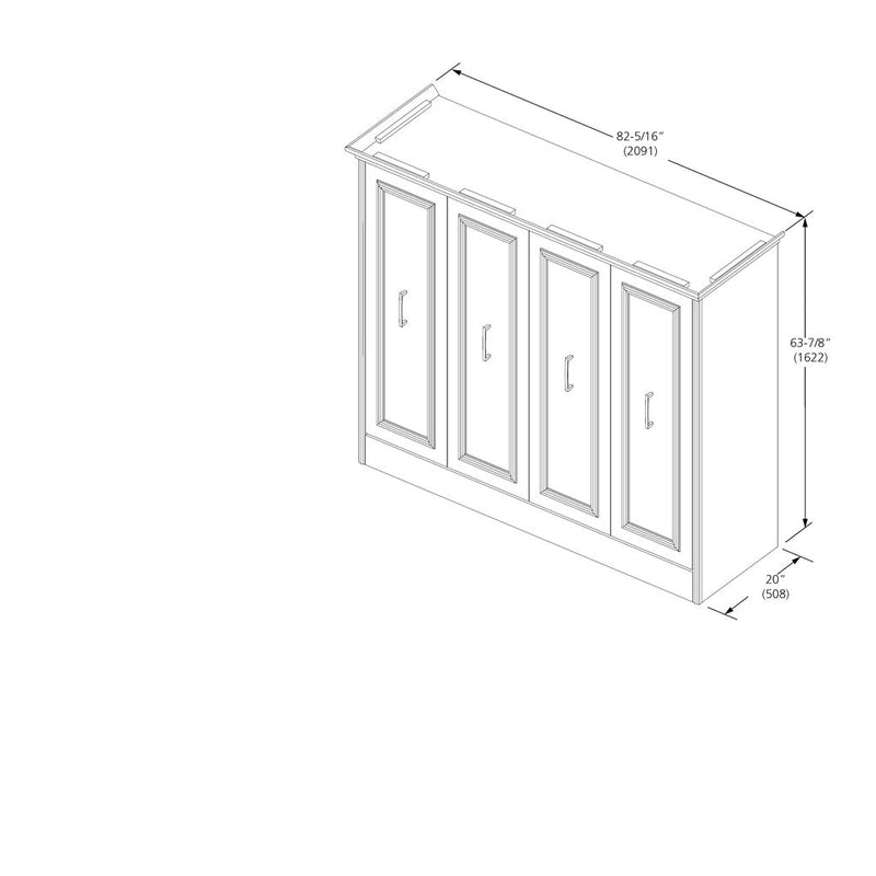 Leto Muro - Alegra Full Landscape Wall Bed in White Finish