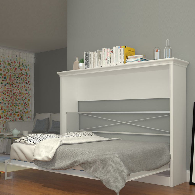 Leto Muro - Alegra Full Landscape Wall Bed in White Finish