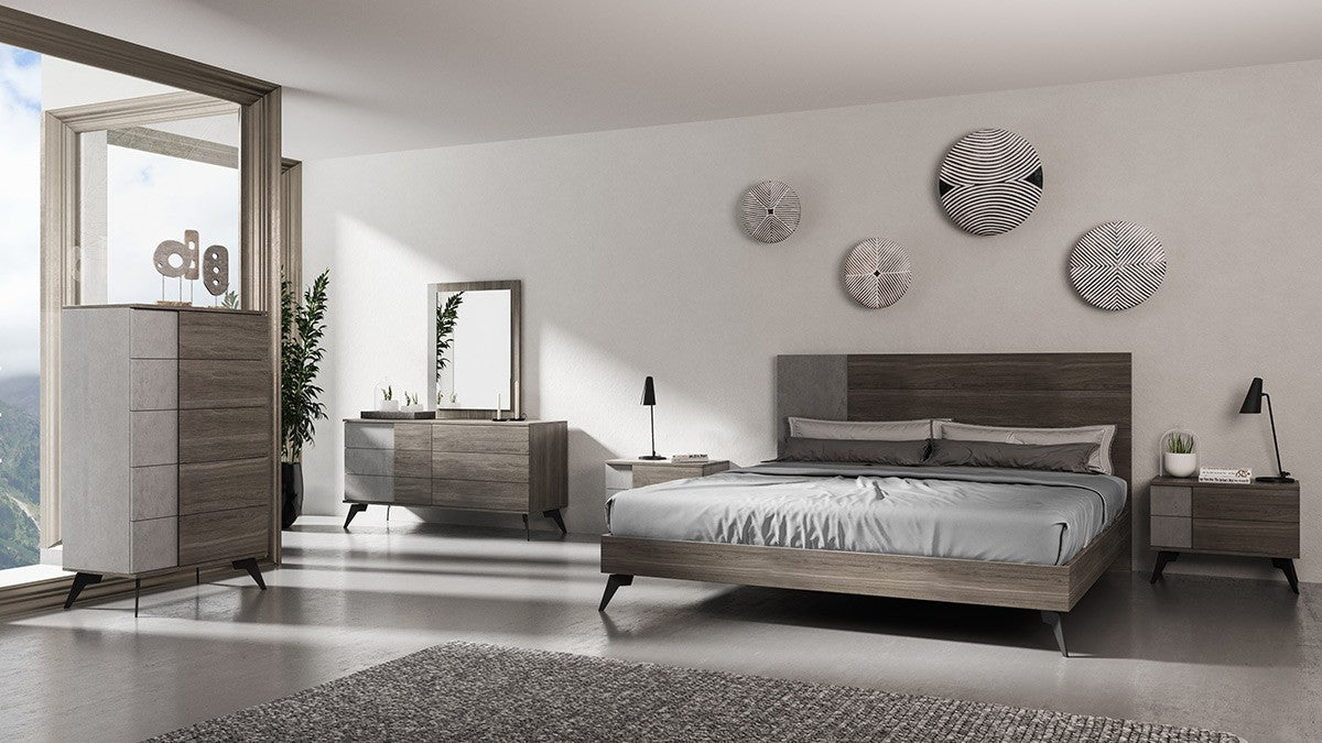 Jubilee Furniture - Polish Modern Faux Concrete & Grey Bedroom Set