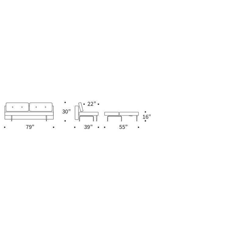 Innovation Living -  Recast Plus Sofa Bed in Natural, Paprika, & Nist Blue Colors