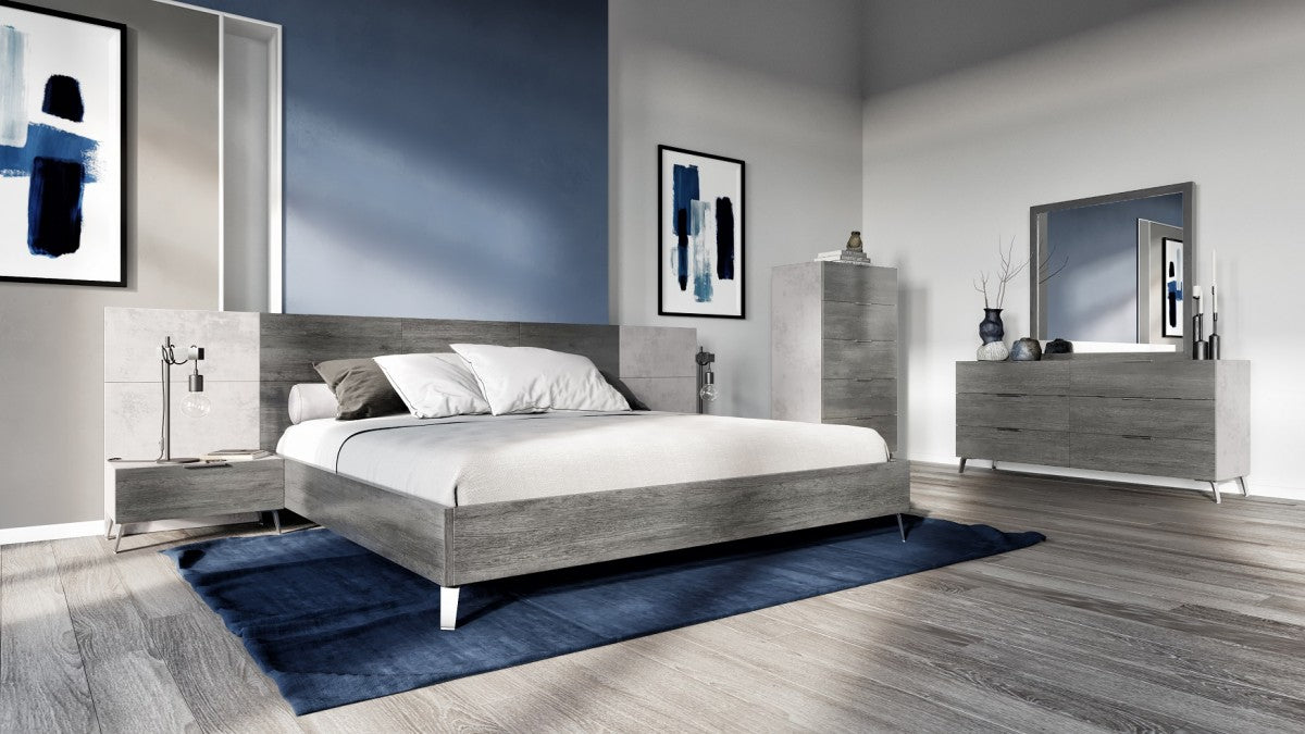 Jubilee Furniture - Brubon Modern Faux Concrete & Grey Bedroom Set