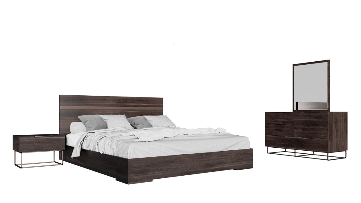 Jubilee Furniture - Izabel Domus Benzon Italian Modern Dark Rovere Bedroom Set