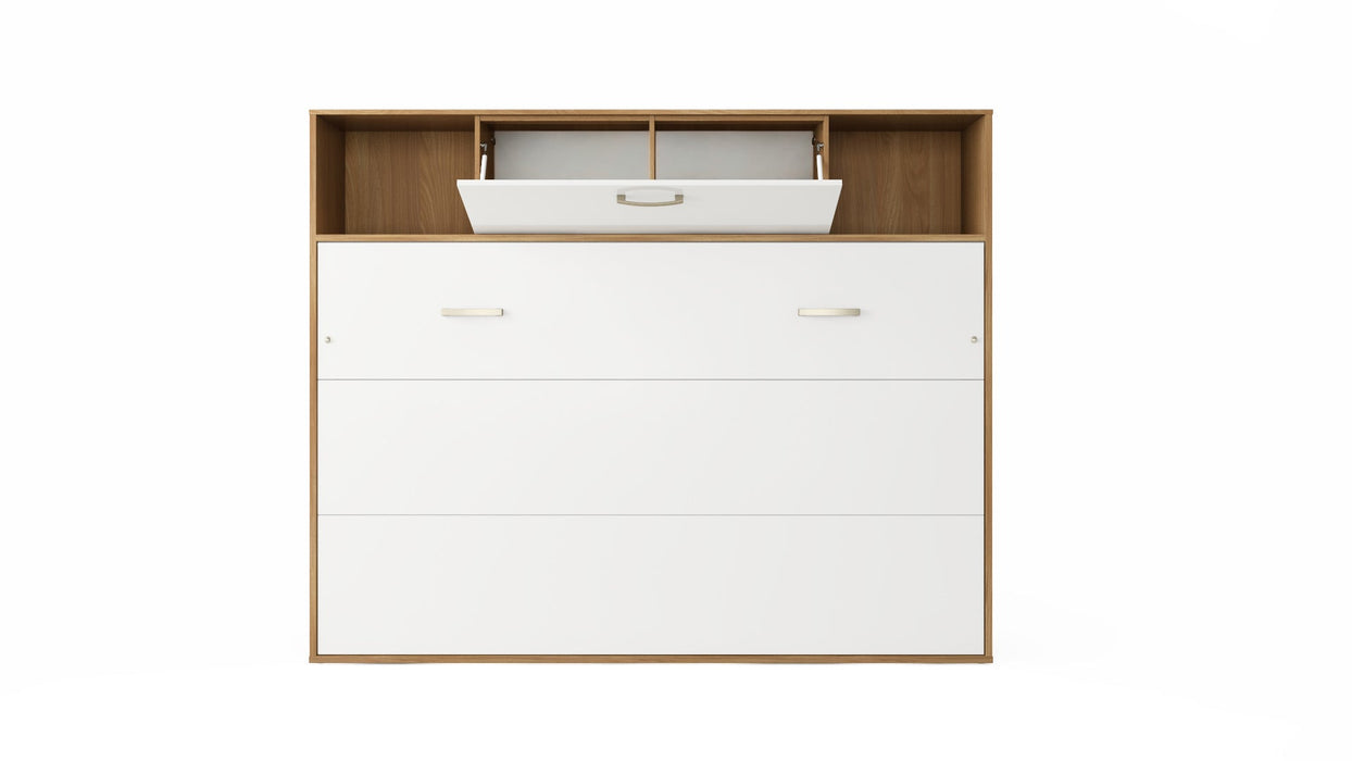 Maxima House - INVENTO Horizontal Wall Bed, European Twin  With a Cabinet
