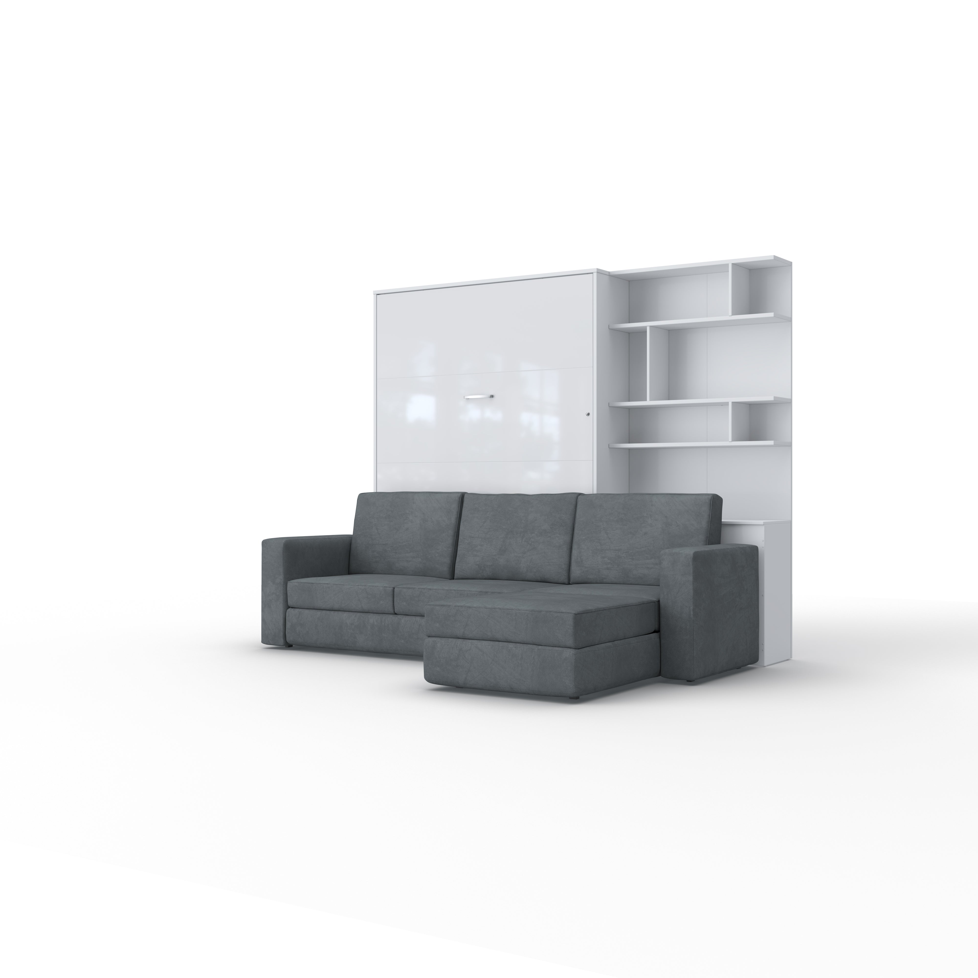 Maxima House INVENTO Vertical Full XL Sofa Wall Bed and Bookcase