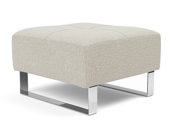 Innovation Living - Deluxe Excess Ottoman, Chrome Legs