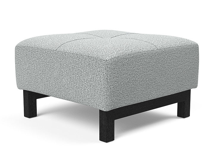 innovation Living - Deluxe Excess Ottoman, Black Wood Legs