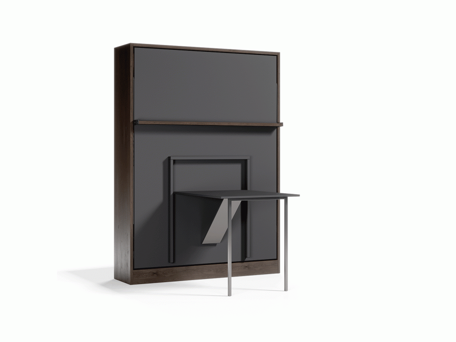 Multimo Queen Royal Murphy Bed With Folding Table