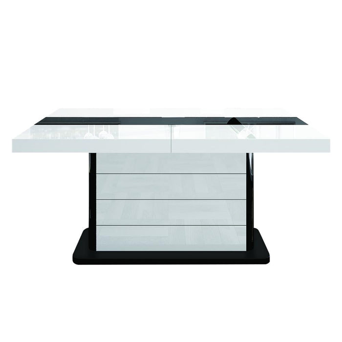 Maxima House - Pianosa White Gloss Extendable Dining Table