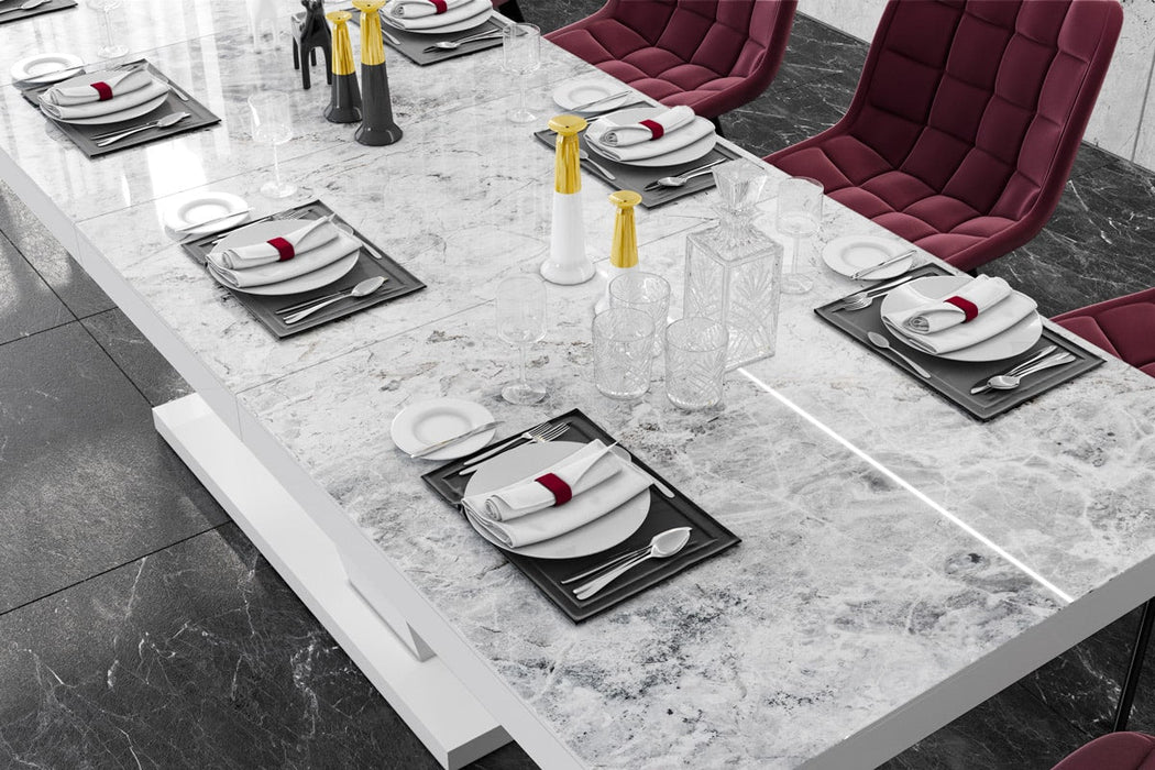 Maxima House - Xenna Lux High Gloss Extendable Dining Table