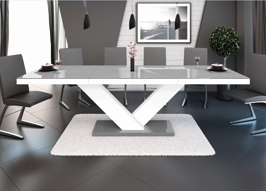 Maxima House - Victoria High Gloss Extendable Dining Table