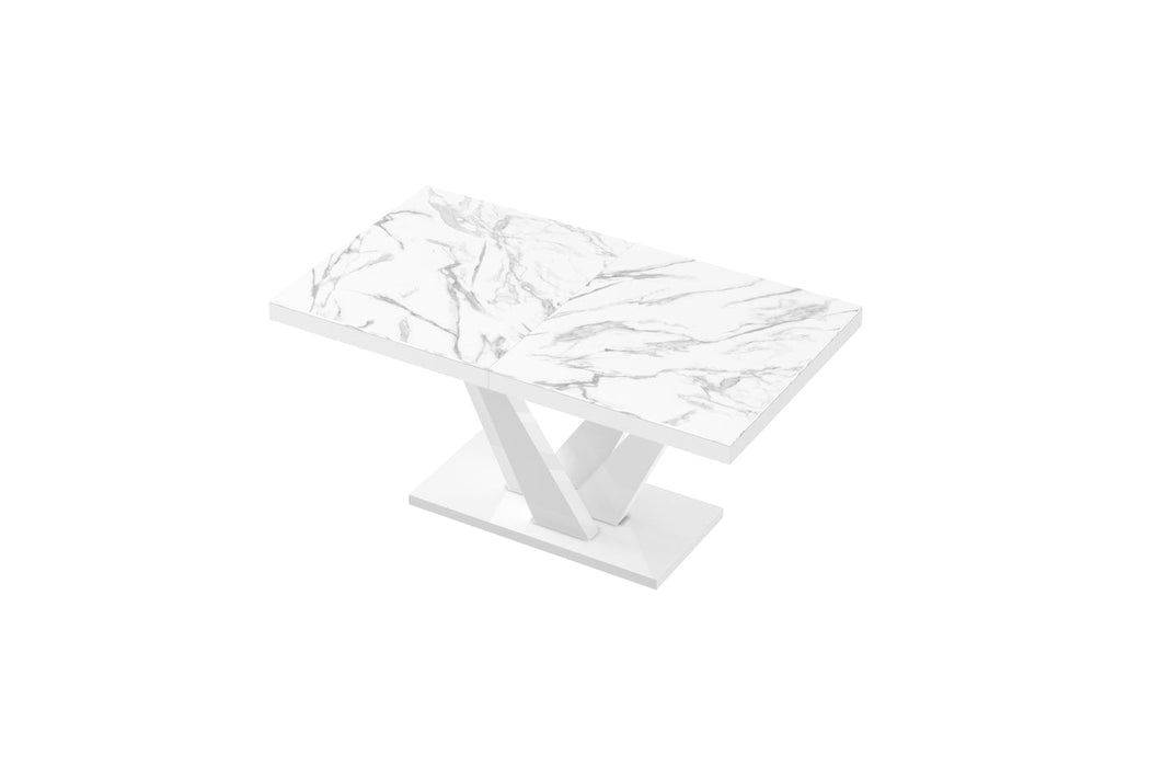 Maxima House Chara High Gloss Extendable Dining Table