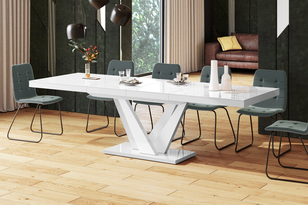 Maxima House Chara High Gloss Extendable Dining Table