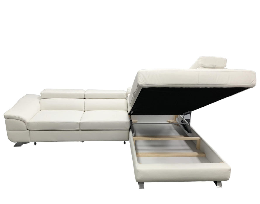 Maxima House - LAGOS Leather Sectional Sleeper Sofa