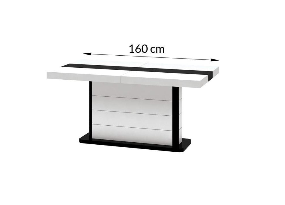 Maxima House - Pianosa White Gloss Extendable Dining Table